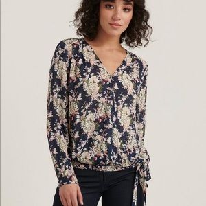 NWT Lucky Brand Sawyer Floral Wrap Top